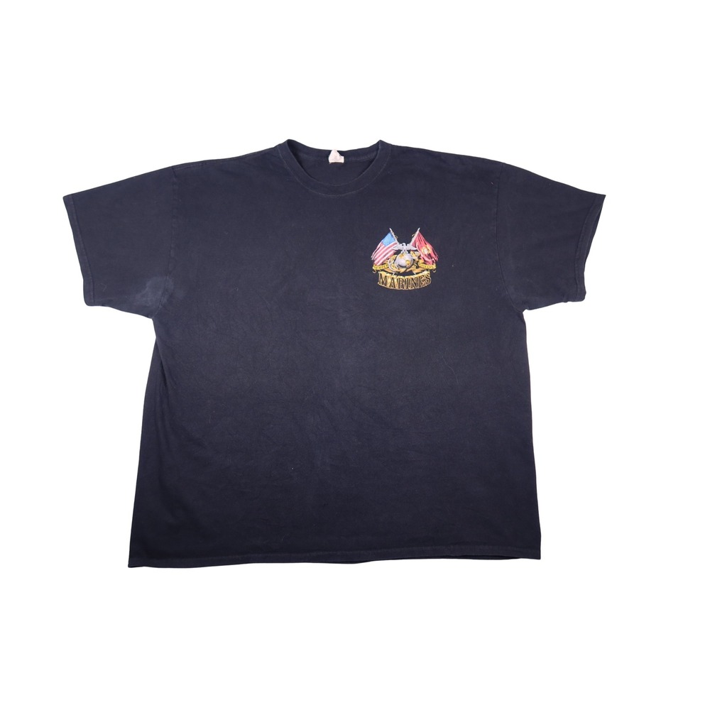 USMC United States Marines T-Shirt Black Graphic Eagle Globe Anchor XXL - Picture 2 of 6